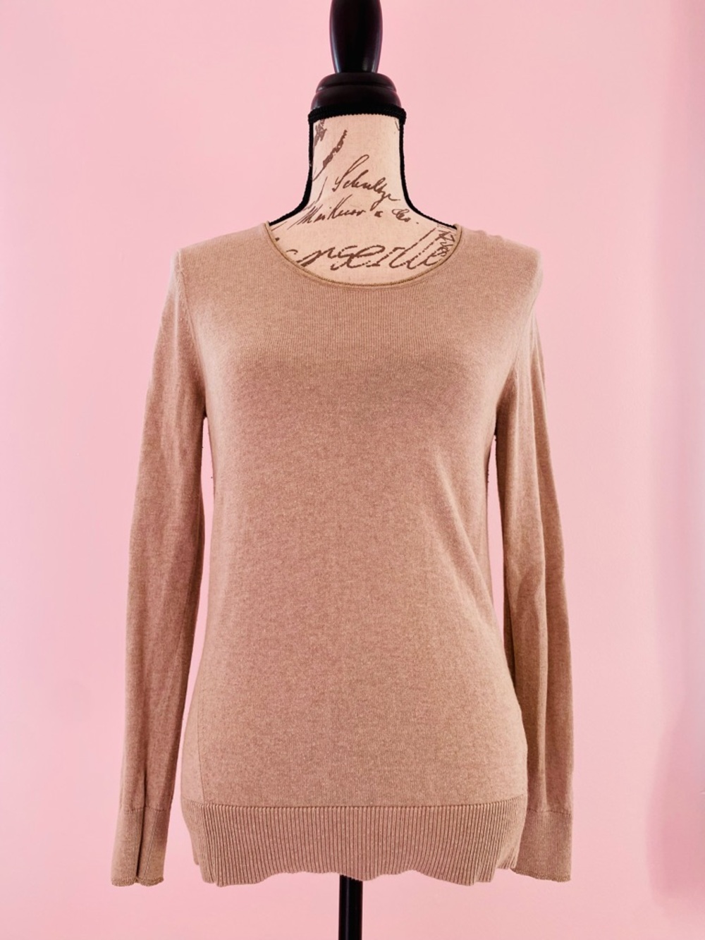 Classic Crewneck Sweater in Light Taupe
